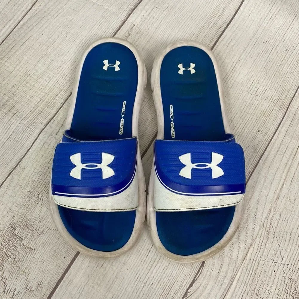 Under Armour comfort slides w/adjustable top strap sz 5 youth